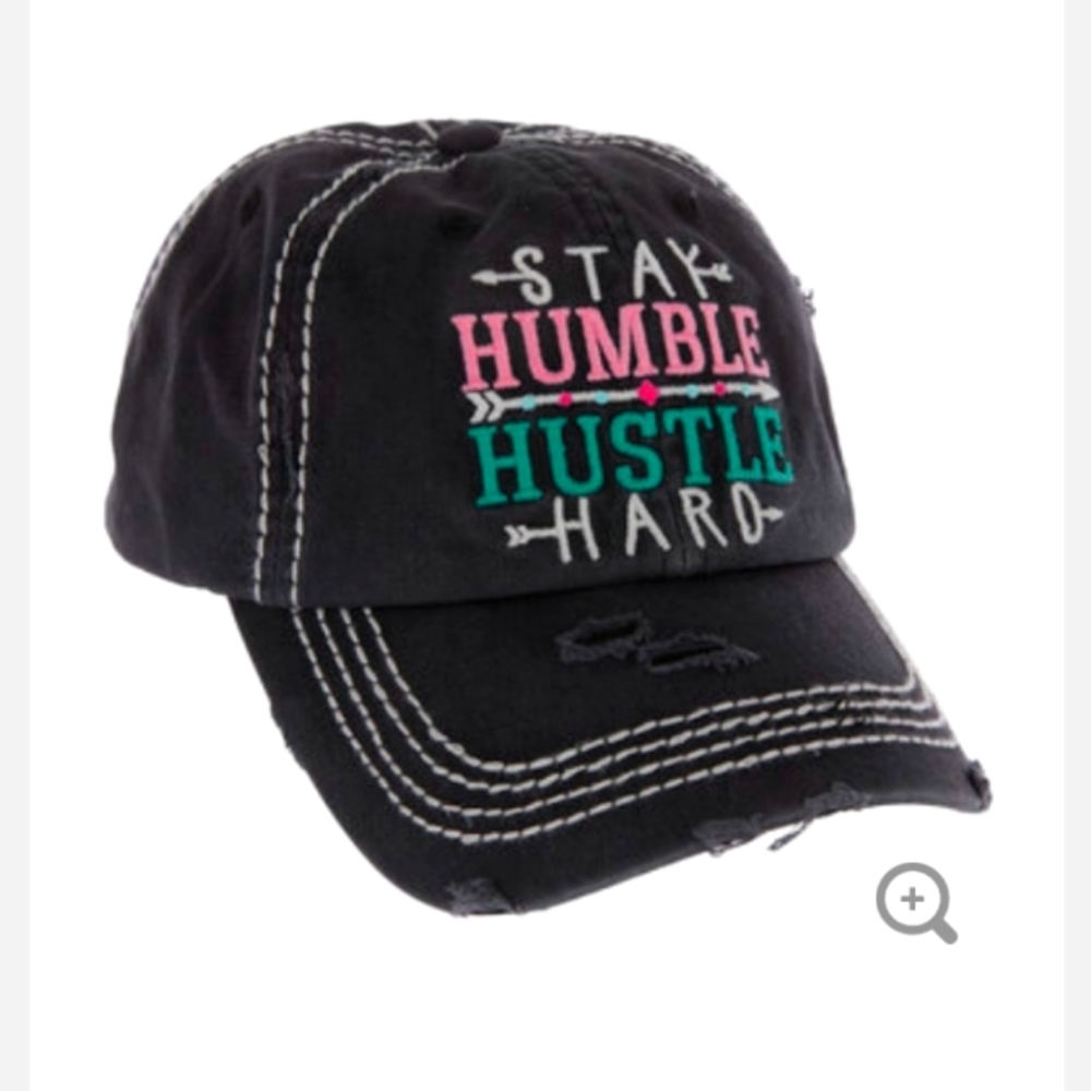 Stay humble hustle hard baseball cap